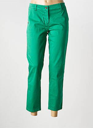 Pantalon chino țesătură poplin mărime normală verde PAKO LITTO femeie