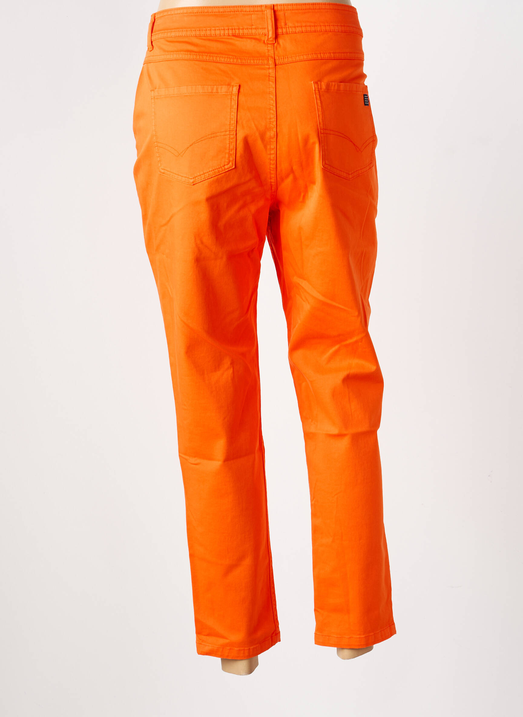 Pantalon 7/8 țesătură poplin mărime normală portocalie TBS femeie