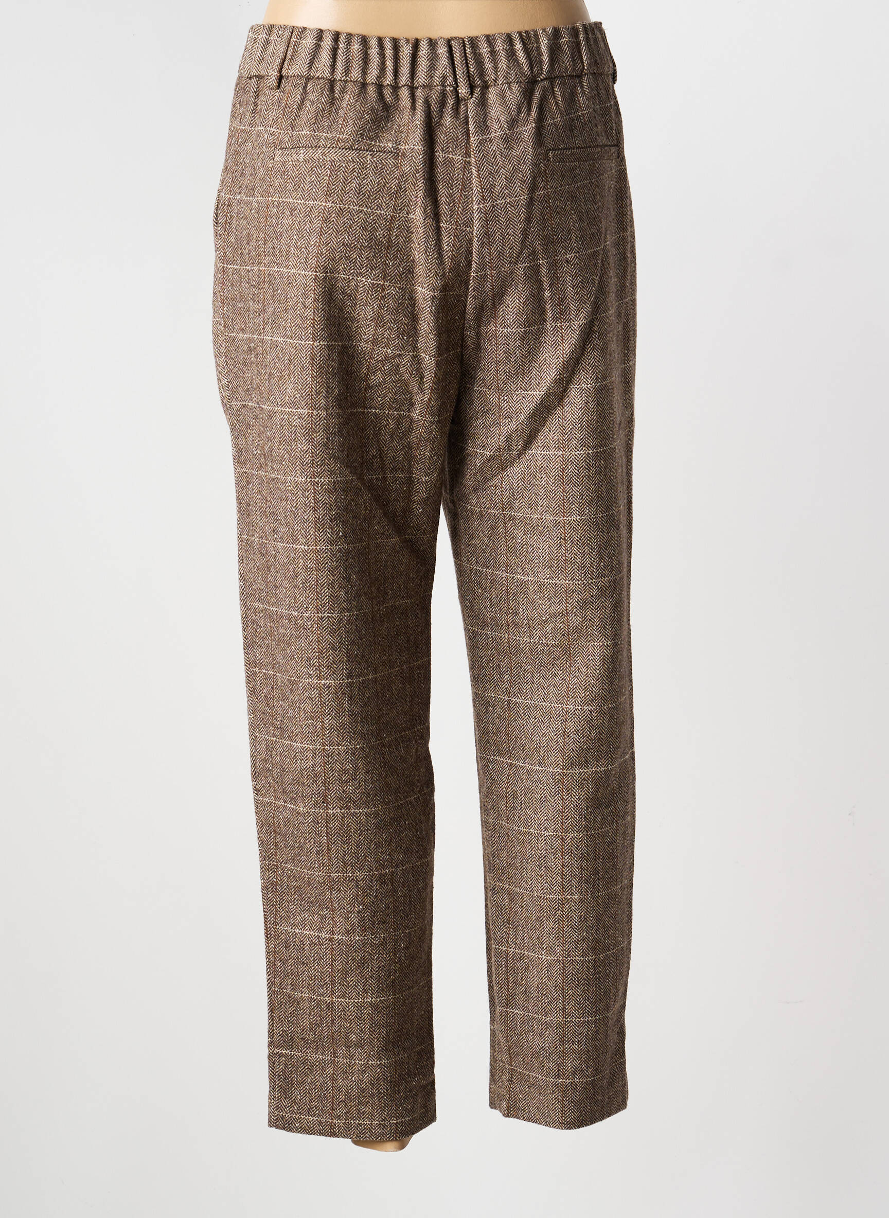 Pantalon drept talie înaltă talie înaltă maro MOLLY BRACKEN femeie