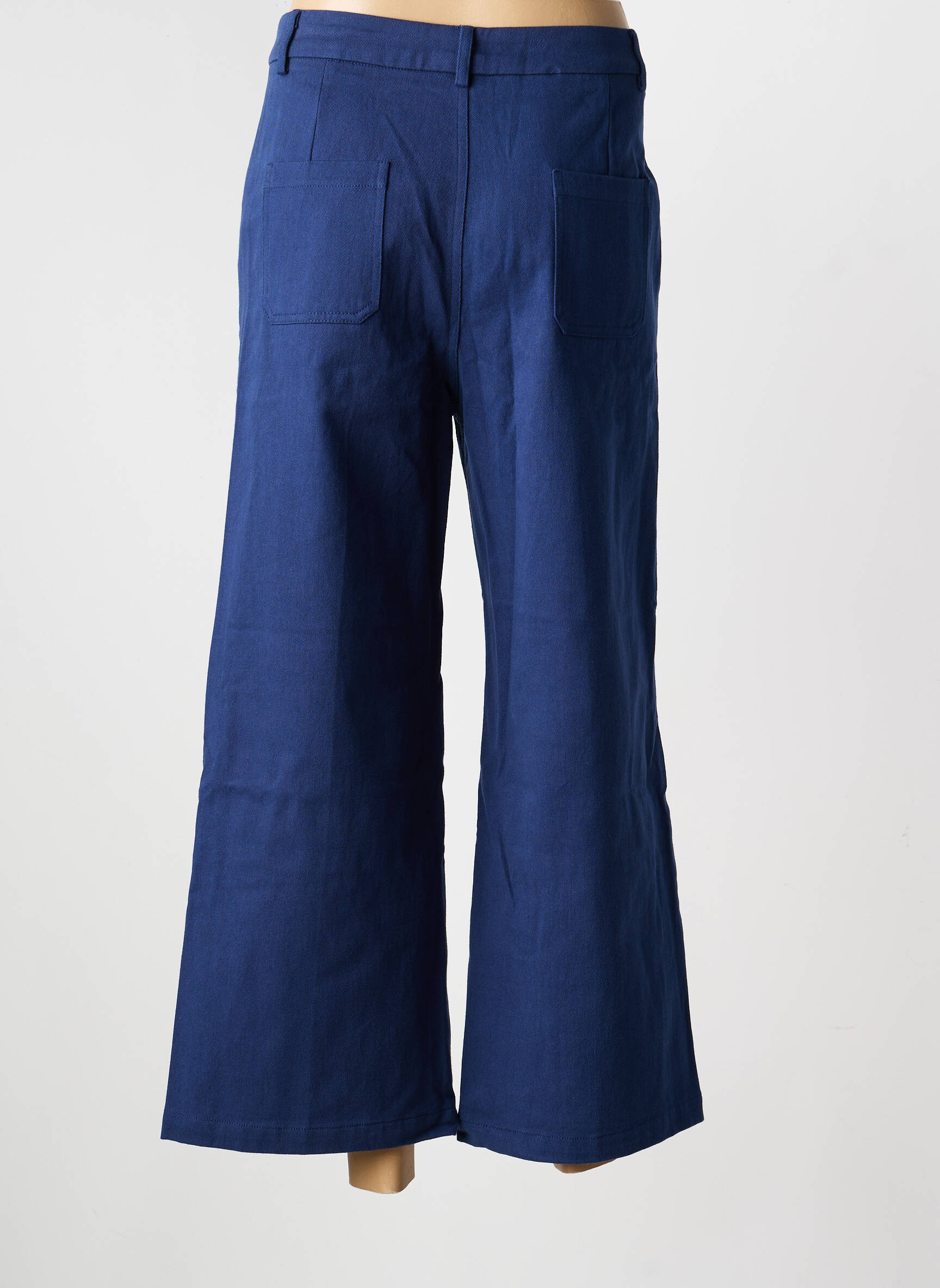 Pantalon 7/8 talie elastică mărime normală albastru GRACE & MILA femeie