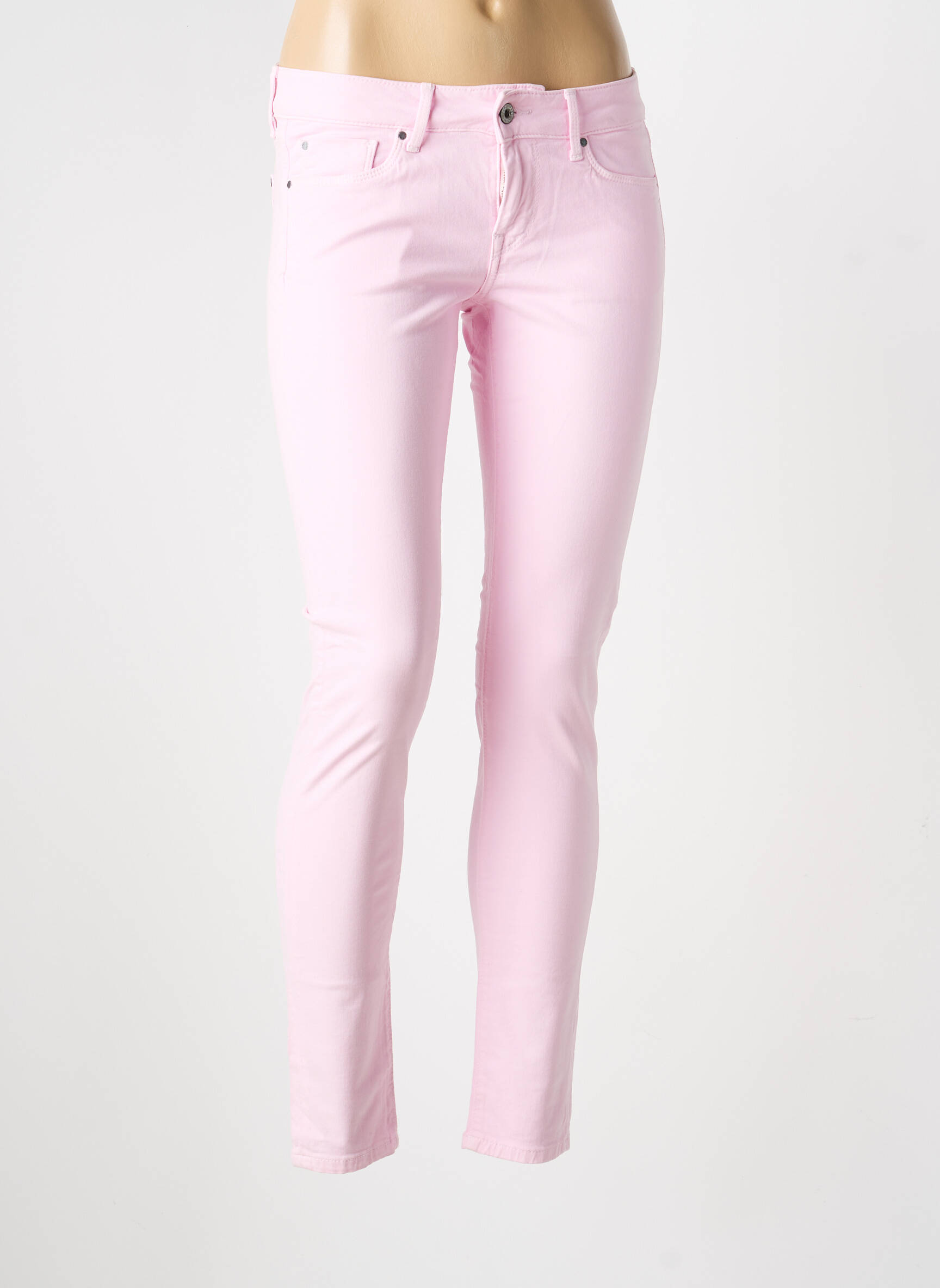 Pantalon slim talie joasă talie joasă roz PEPE JEANS femeie