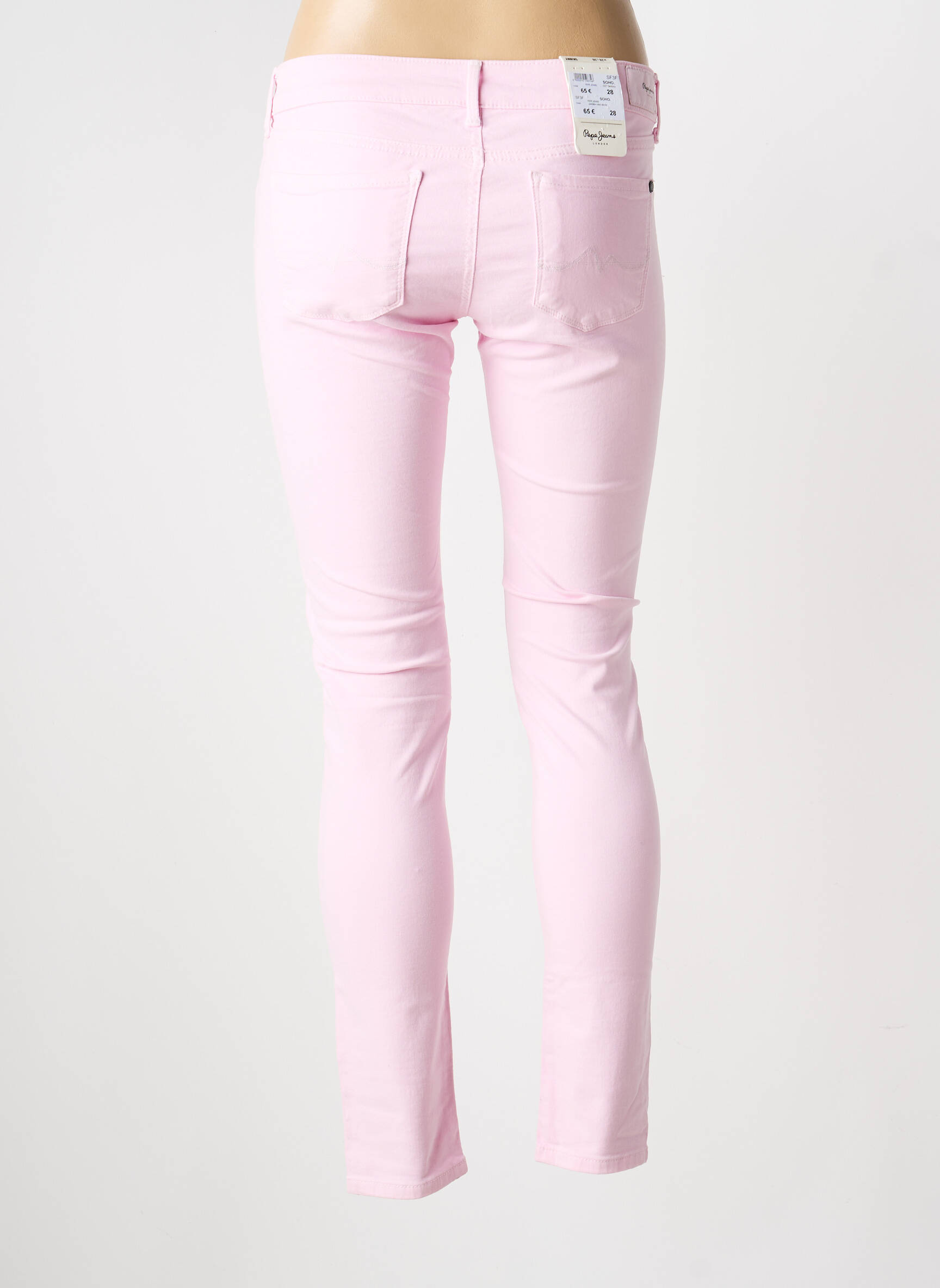 Pantalon slim talie joasă talie joasă roz PEPE JEANS femeie