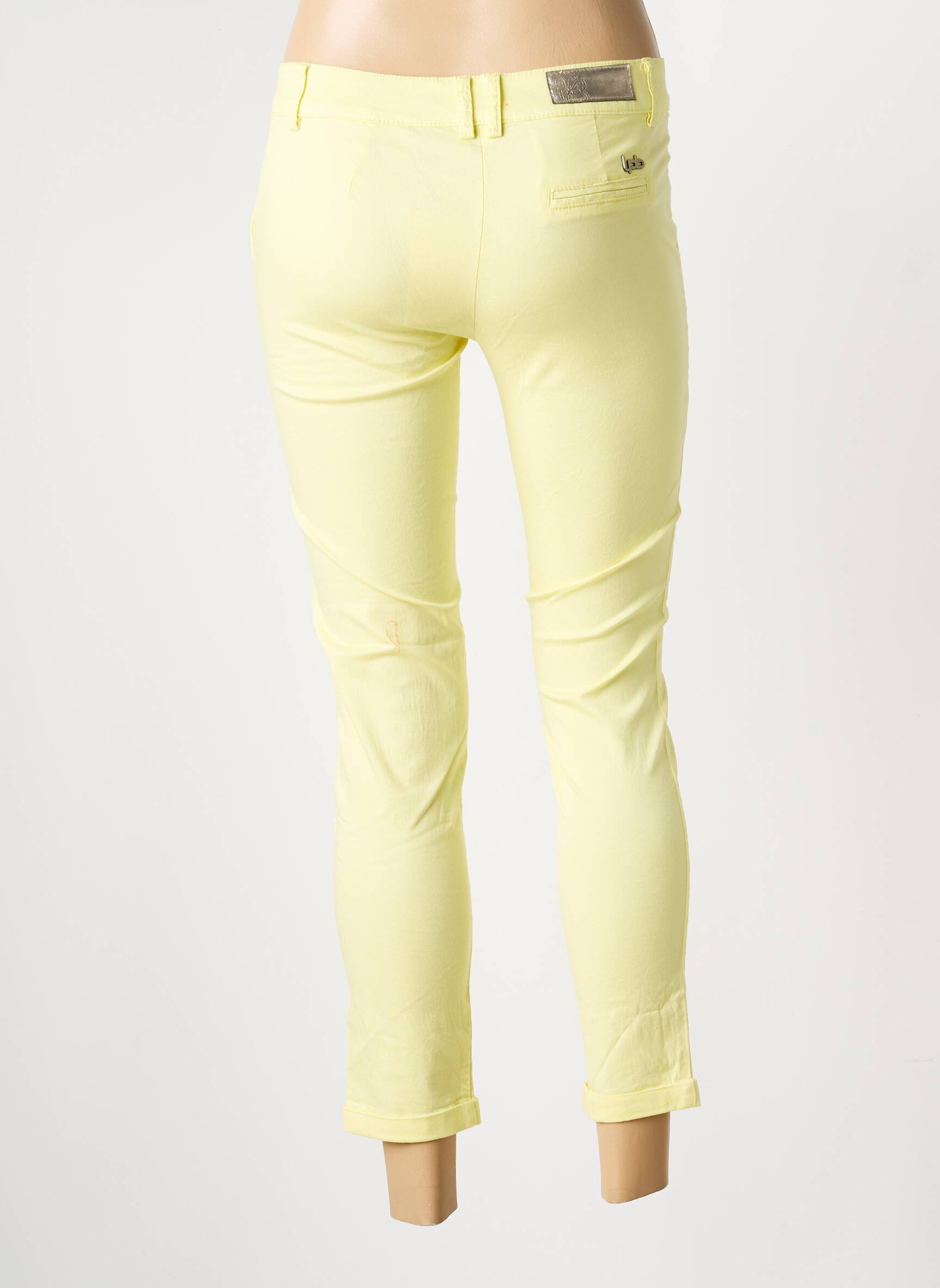 Pantalon 7/8 talie cu cleme mărime normală galben LPB LES PETITES BOMBES  femeie