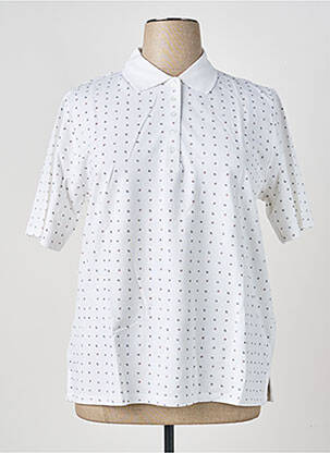 Polo croială dreaptă mâneci scurte alb M.X.O femeie