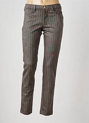Pantalon slim elasticitate mărime normală maro WALTRON femeie