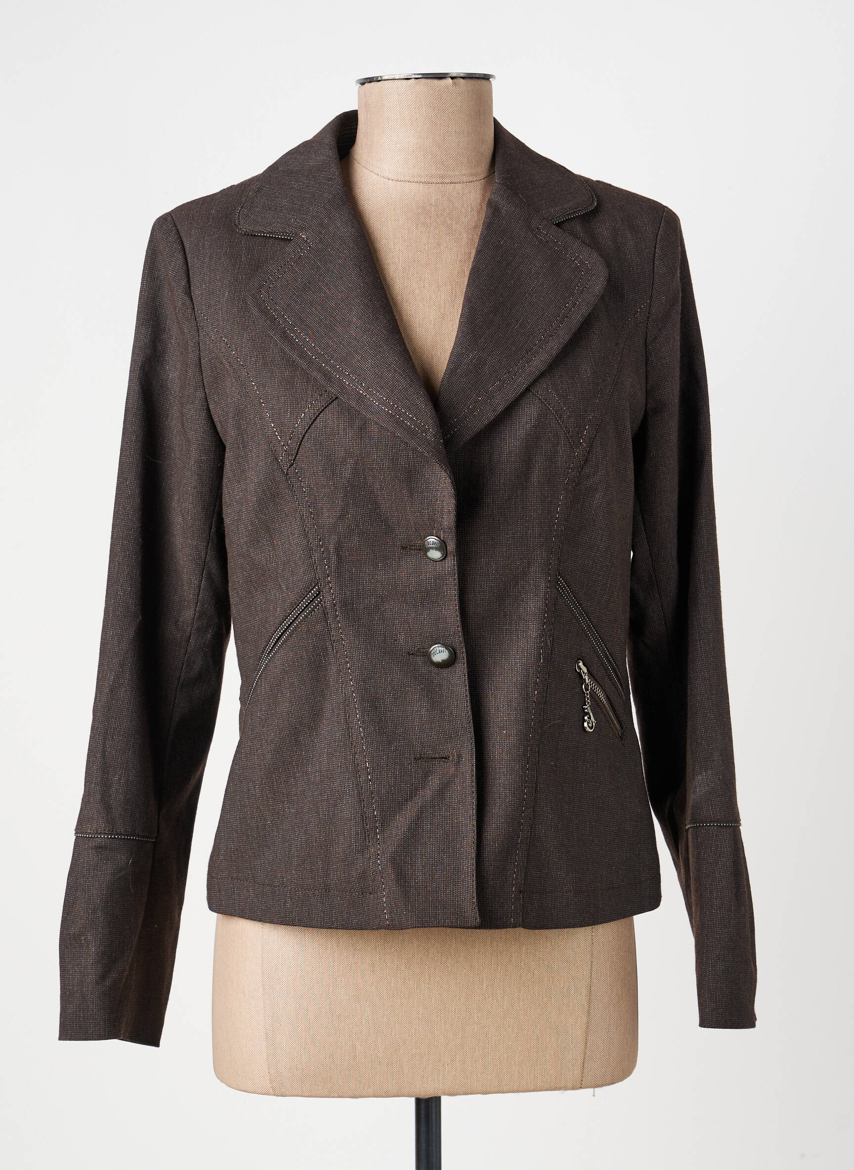 Jachete casual finisaj interior dublat maro JOCAVI femeie