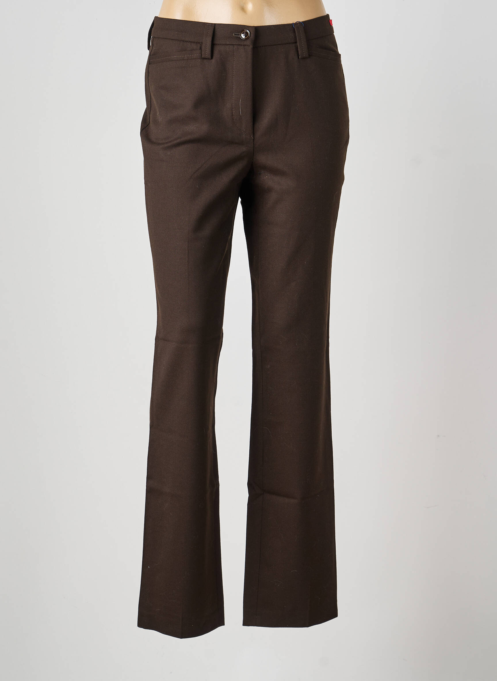 Pantalon drept elasticitate mărime normală maro GARDEUR femeie