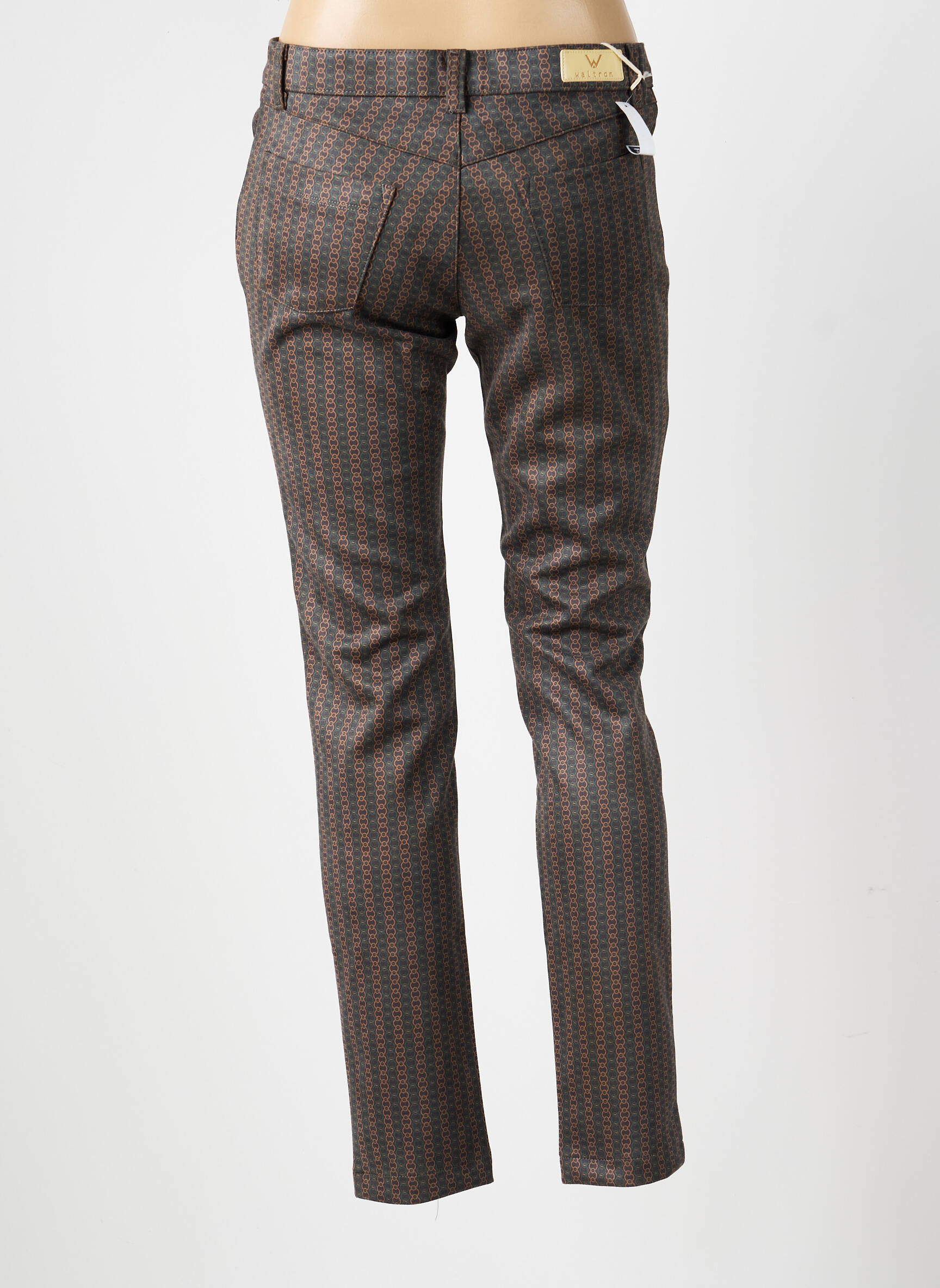 Pantalon slim elasticitate mărime normală maro WALTRON femeie