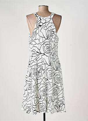 Rochie midi imprimeu floral fără mâneci alb FRANK LYMAN femeie
