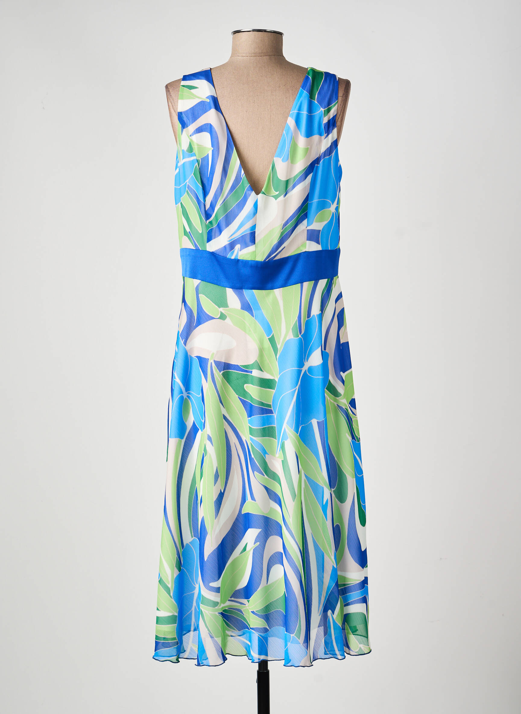 Rochie midi croială fluidă fără mâneci albastru ESTEL COLLECTION femeie