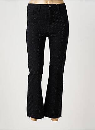 Blugi bootcut talie înaltă talie înaltă negru MISS BON femeie