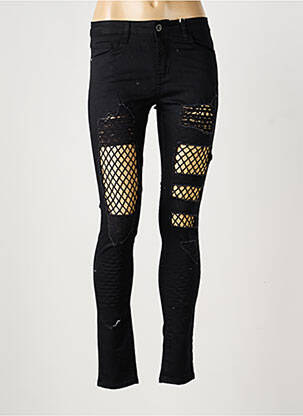 Pantalon slim elasticitate mărime normală negru LEXXURY femeie