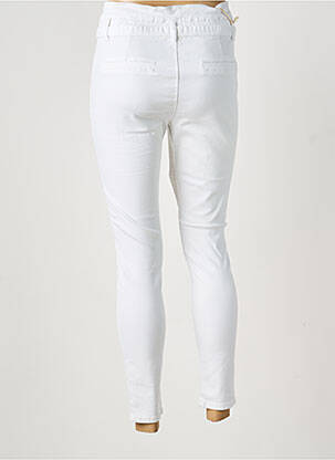 Pantalon slim talie elastică mărime normală alb R.DISPLAY femeie