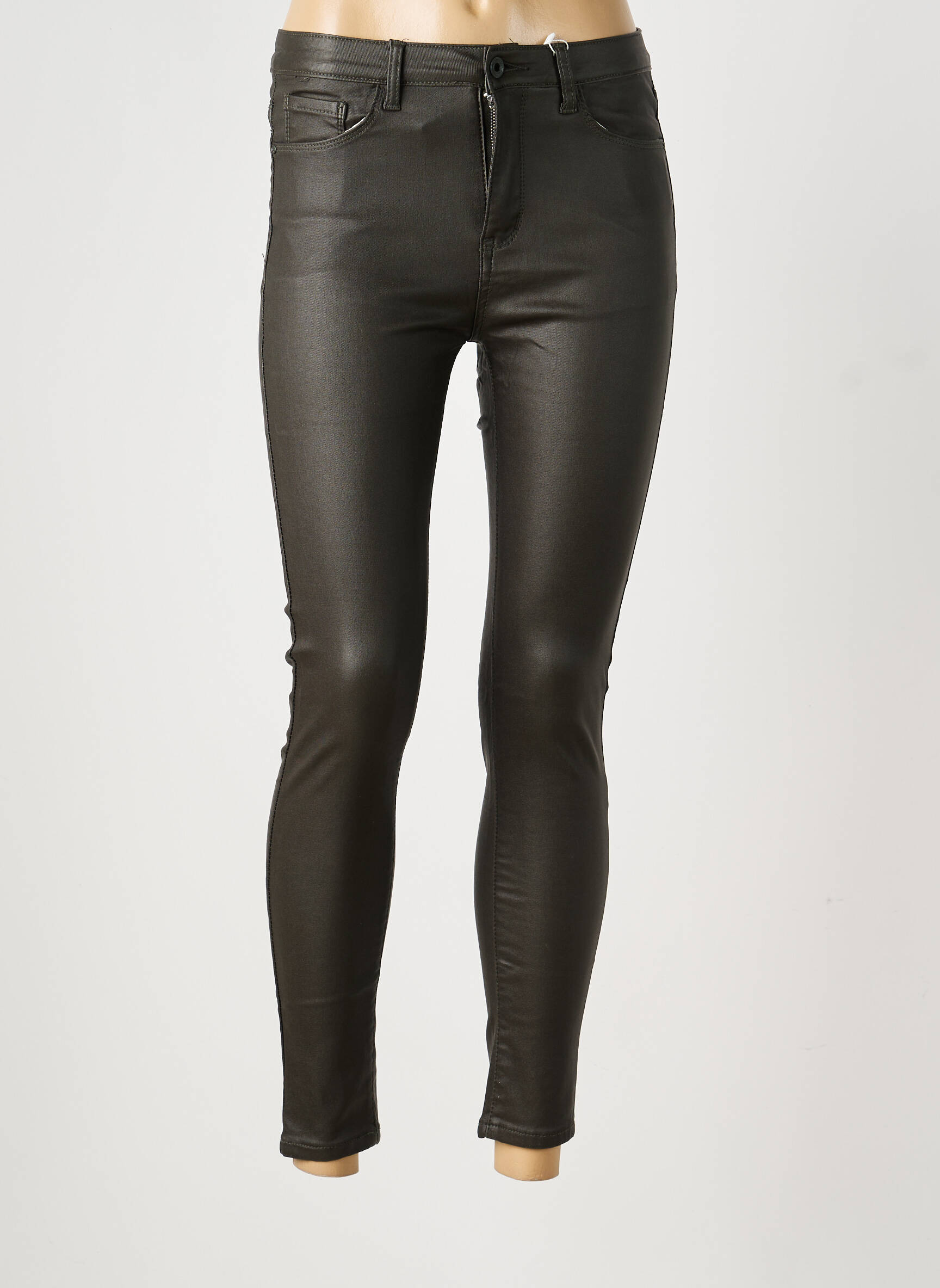 Pantalon slim elasticitate mărime normală negru LD STYLE femeie