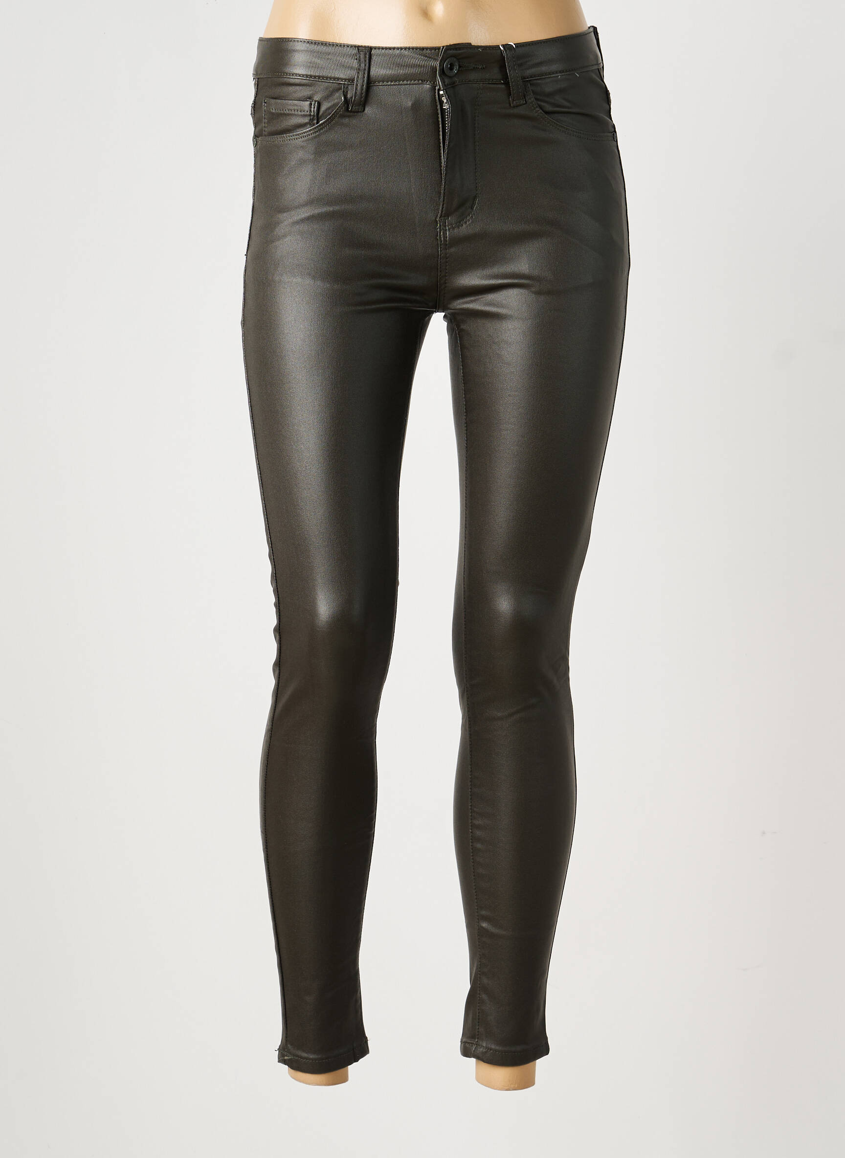Pantalon slim elasticitate mărime normală negru LD STYLE femeie