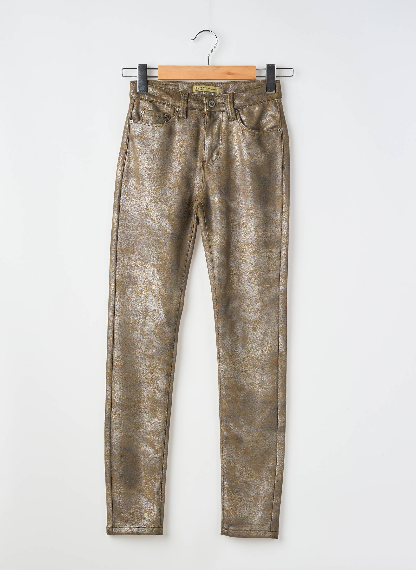 Pantalon slim elasticitate mărime normală verde TOXIK3 femeie