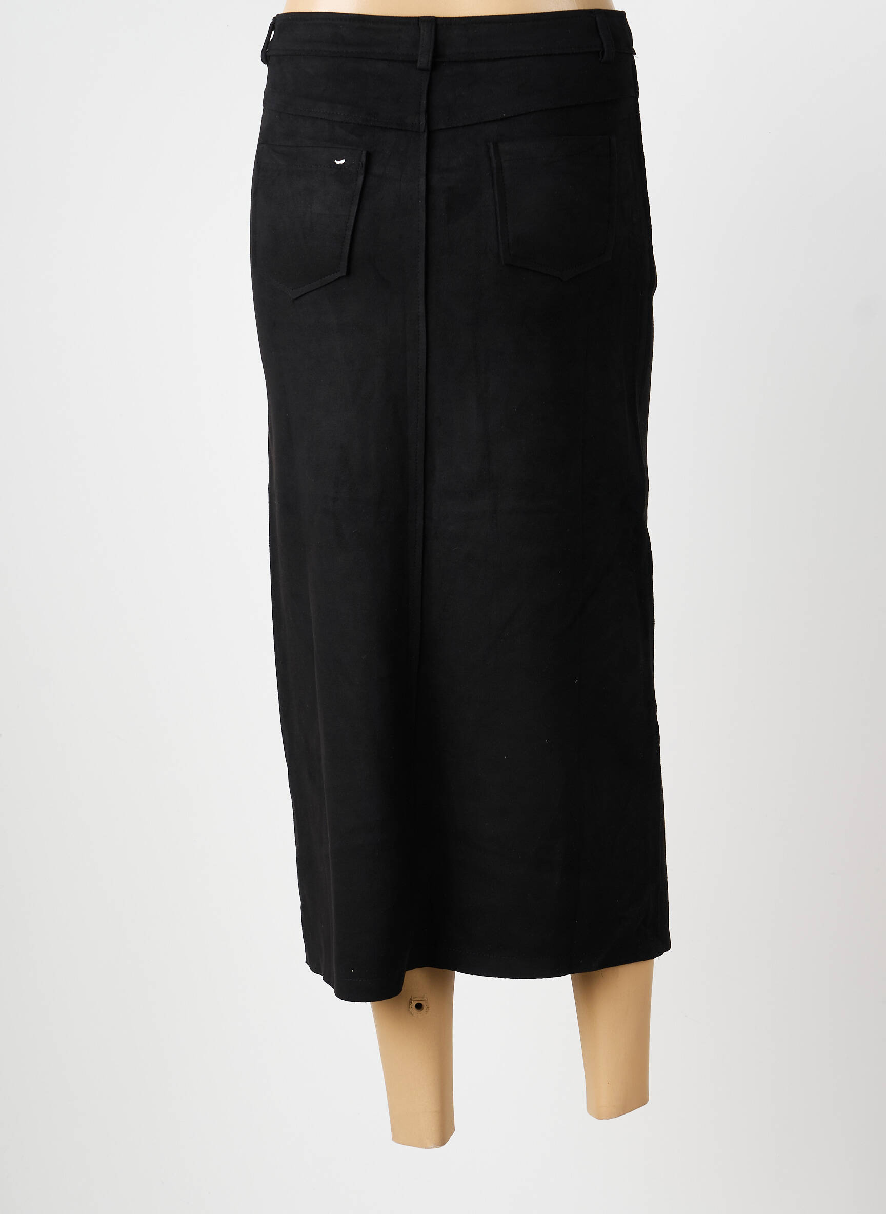Fustă lungă croială dreaptă negru HF MODA femeie