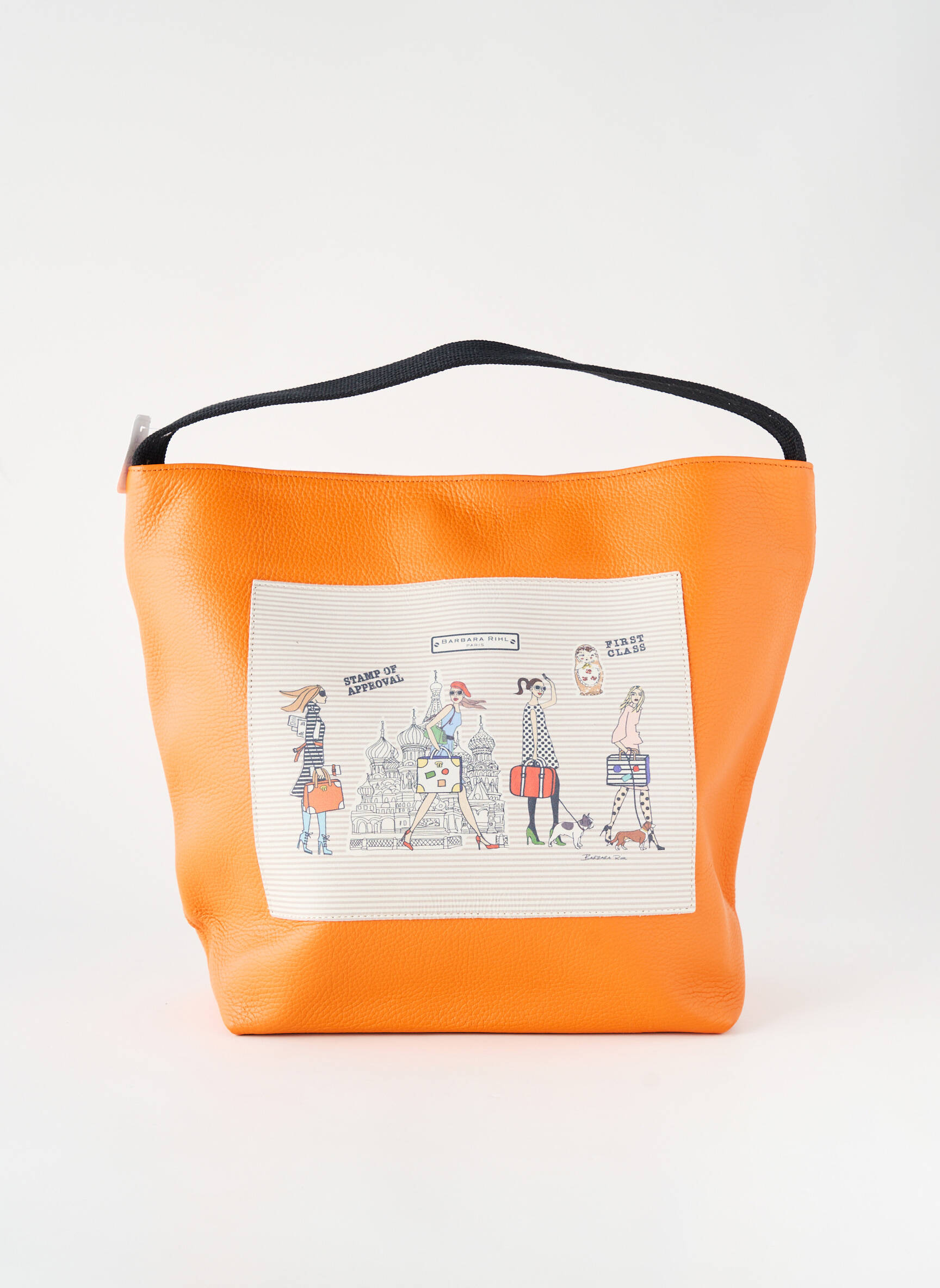 Geantă tip de purtare mână formă de geantă shopper portocalie BARBARA RIHL femeie