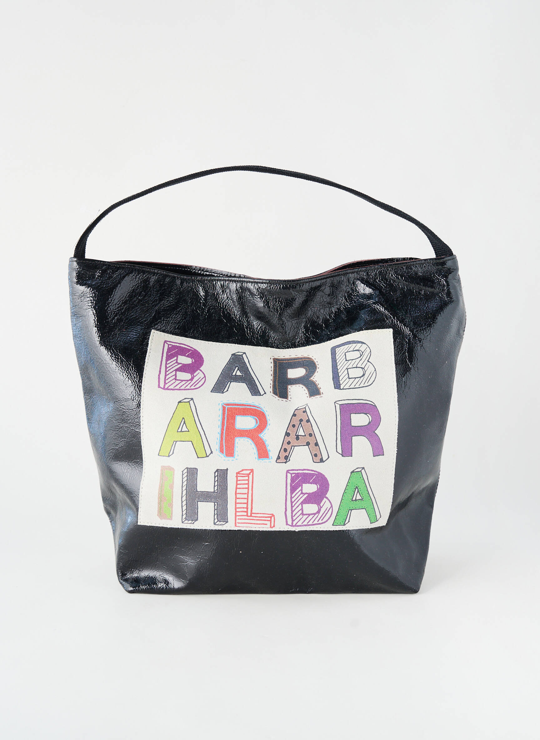 Geantă tip de purtare mână formă de geantă shopper negru BARBARA RIHL femeie
