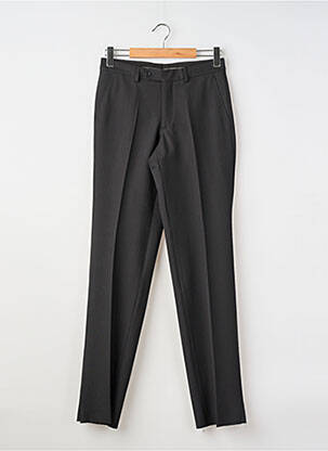 Pantalon slim talie cu cleme talie înaltă negru SIROCCO bărbat