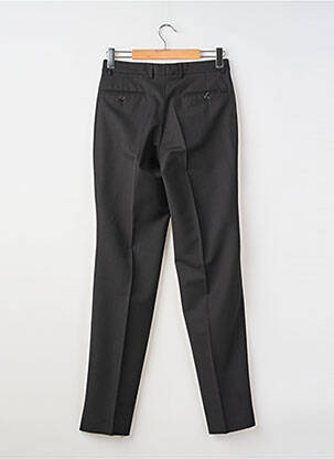 Pantalon slim talie cu cleme talie înaltă negru SIROCCO bărbat