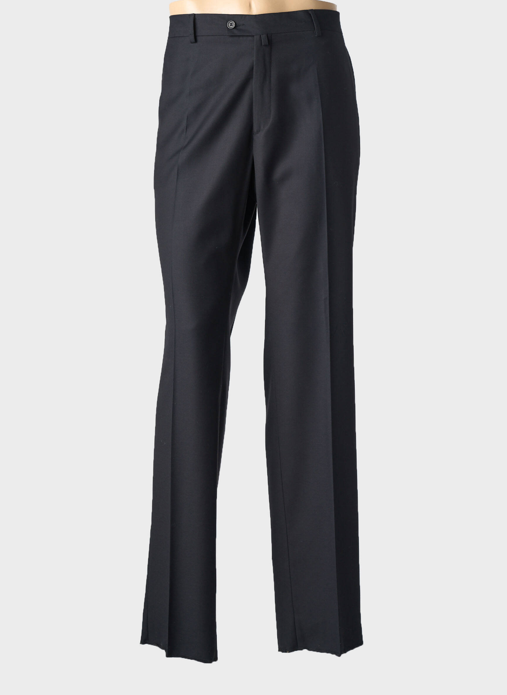 Pantalon drept închidere cu fermoar sub clapetă cu cârlig mărime normală negru SIROCCO bărbat