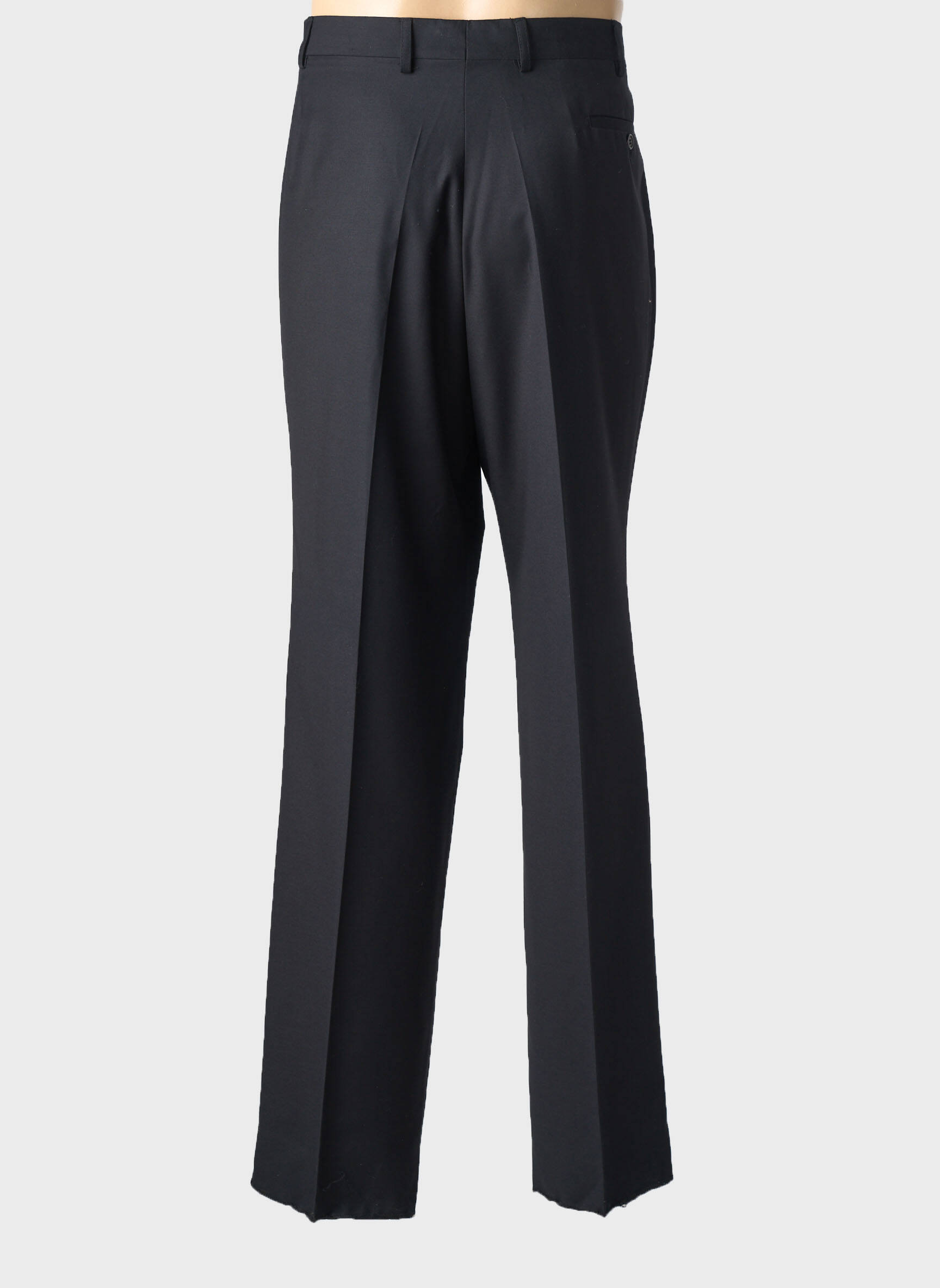 Pantalon drept închidere cu fermoar sub clapetă cu cârlig mărime normală negru SIROCCO bărbat