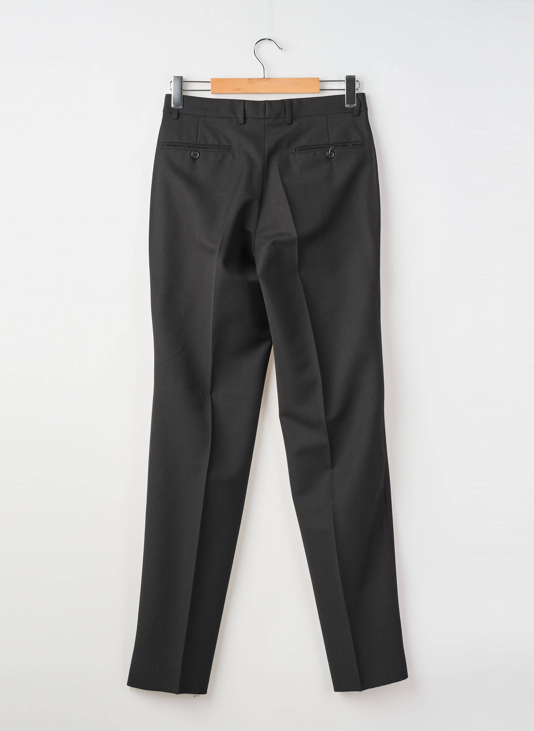 Pantalon slim talie cu cleme talie înaltă negru SIROCCO bărbat