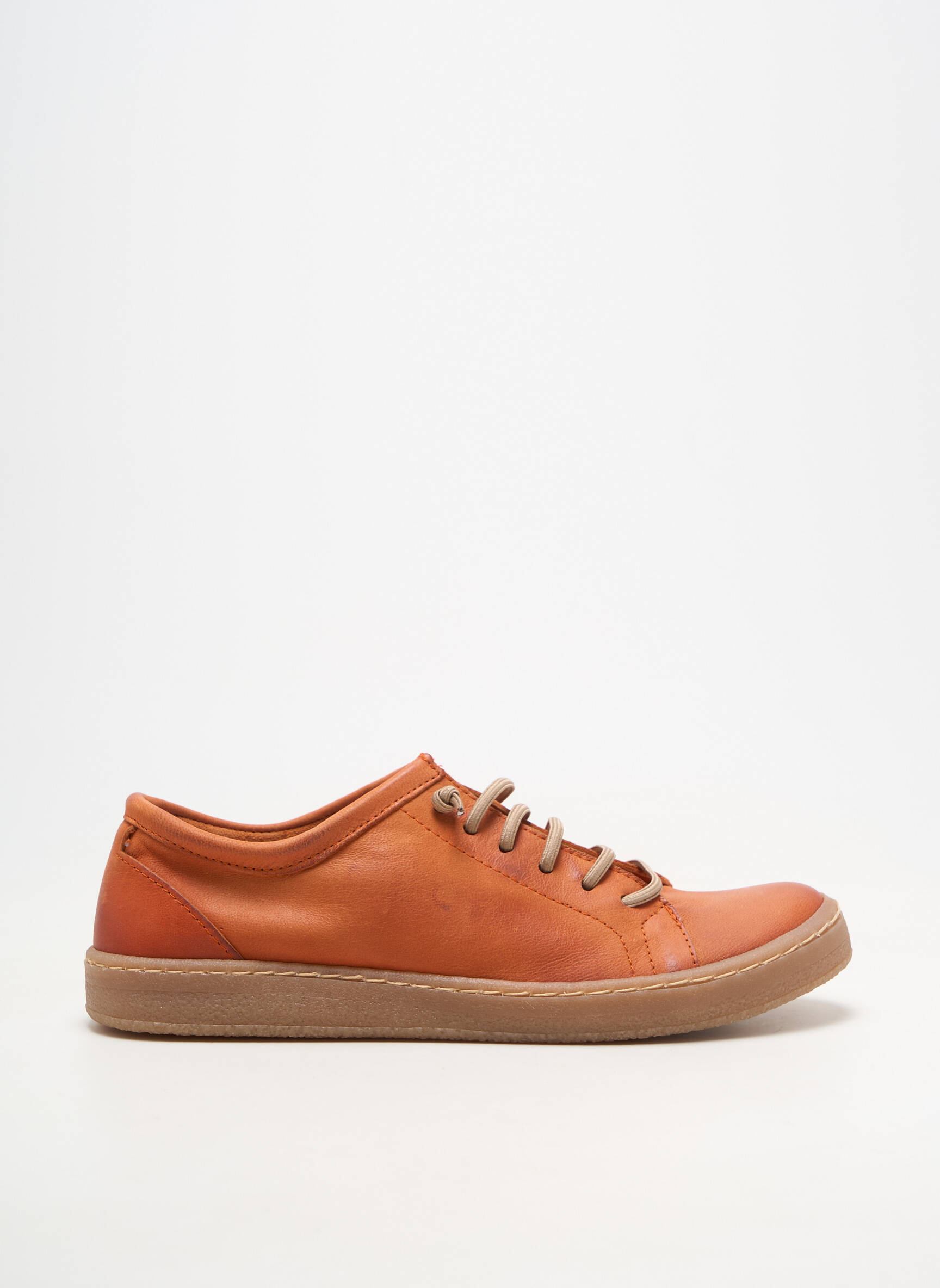 Adidași material neted toc plat până la 3 cm portocalie CHACAL femeie
