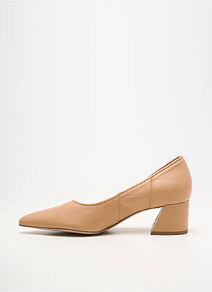 Pantofi cu toc material neted toc de 4 la 6 cm bej HOGL femeie