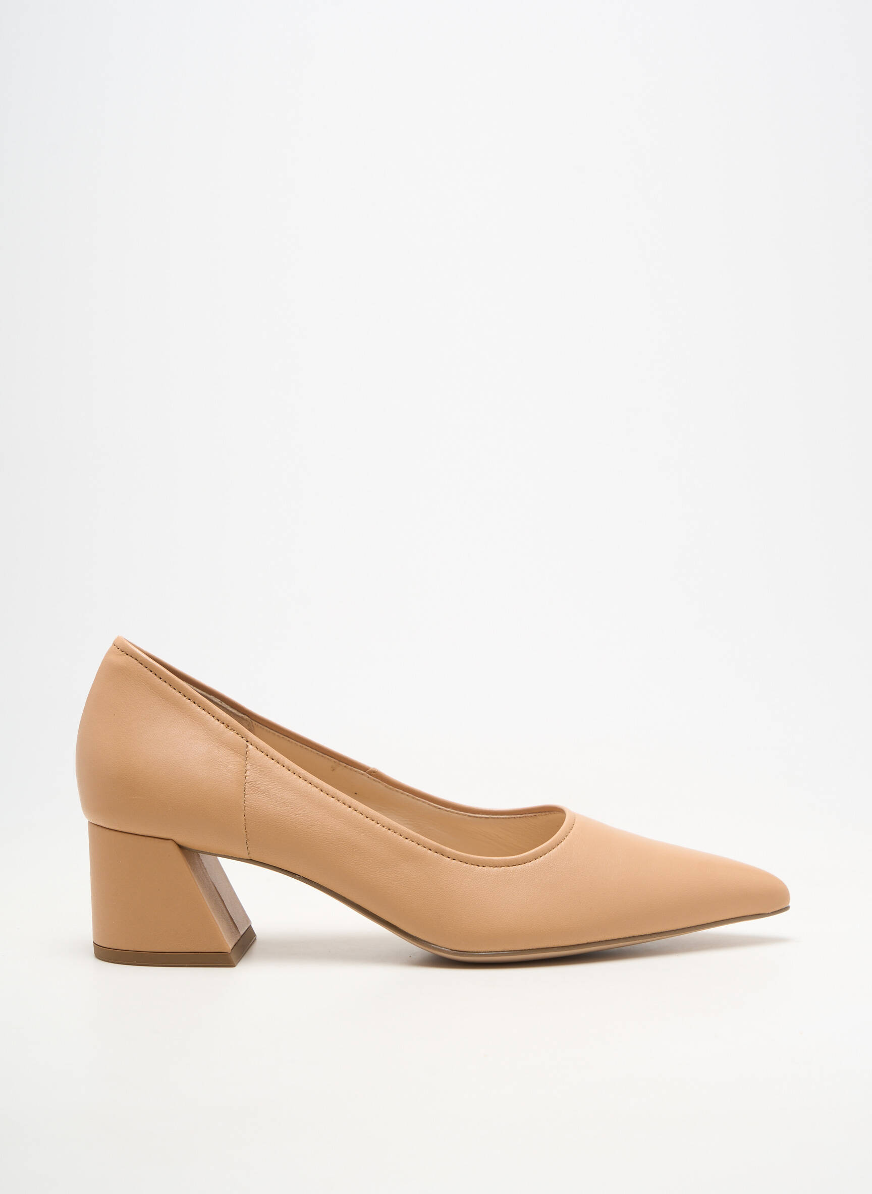 Pantofi cu toc material neted toc de 4 la 6 cm bej HOGL femeie