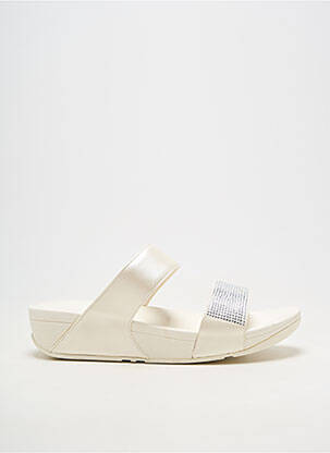 Mulete/saboți material neted toc plat până la 3 cm alb FITFLOP femeie