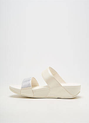 Mulete/saboți material neted toc plat până la 3 cm alb FITFLOP femeie