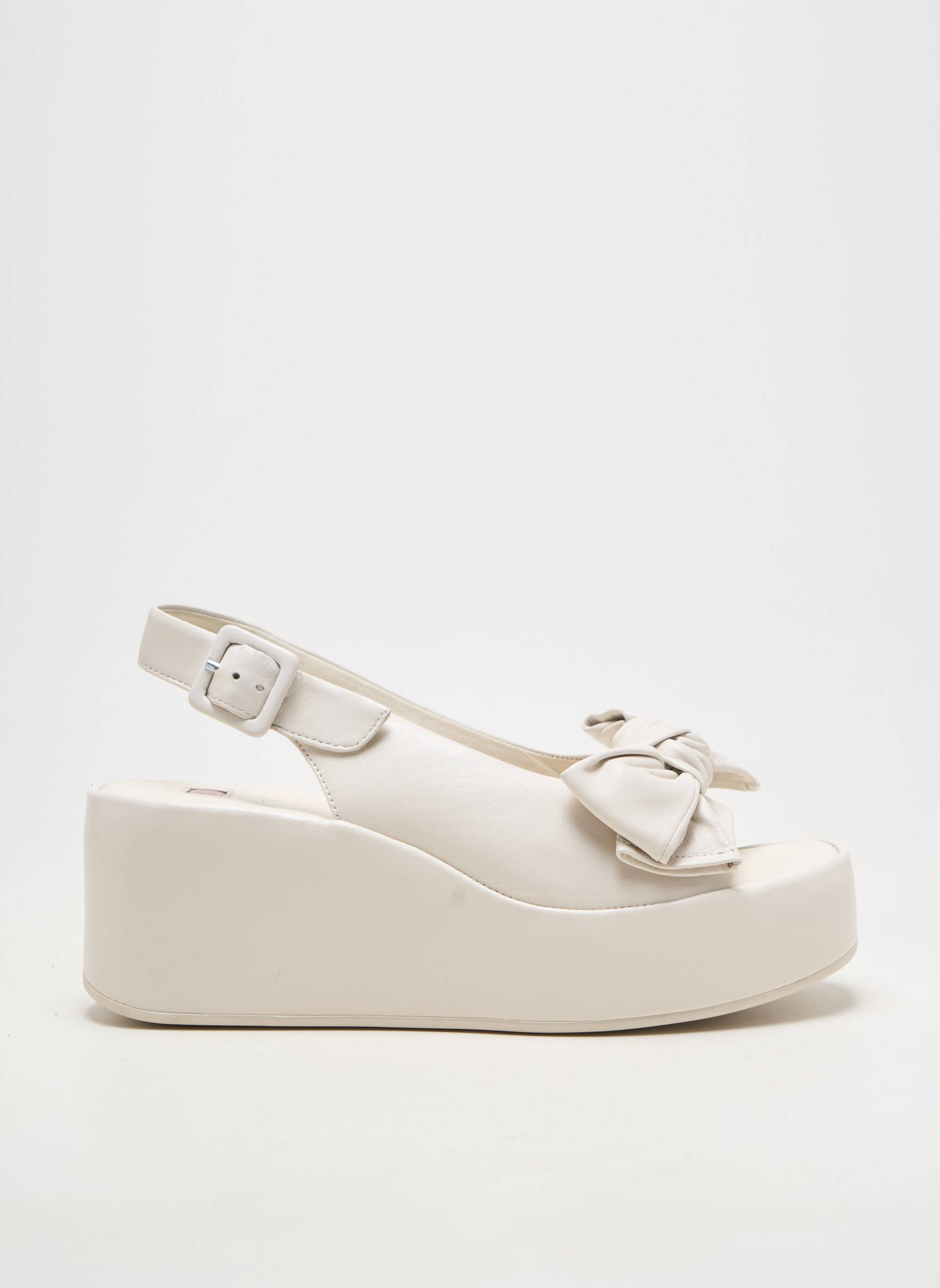 Sandale/pantofi decupați material neted toc de 4 la 6 cm alb HOGL femeie