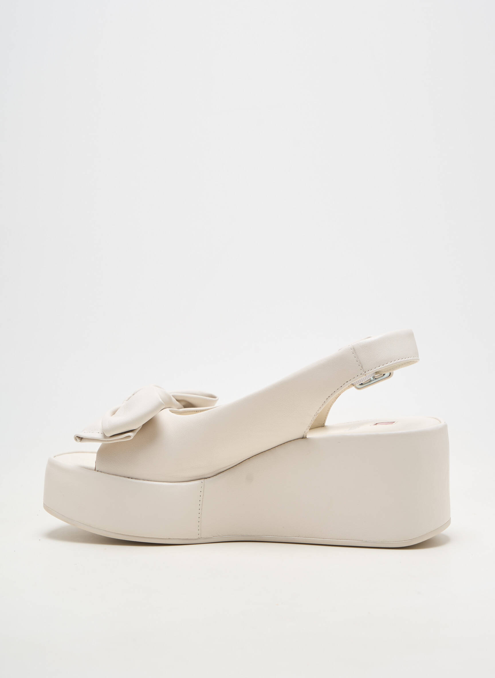 Sandale/pantofi decupați material neted toc de 4 la 6 cm alb HOGL femeie