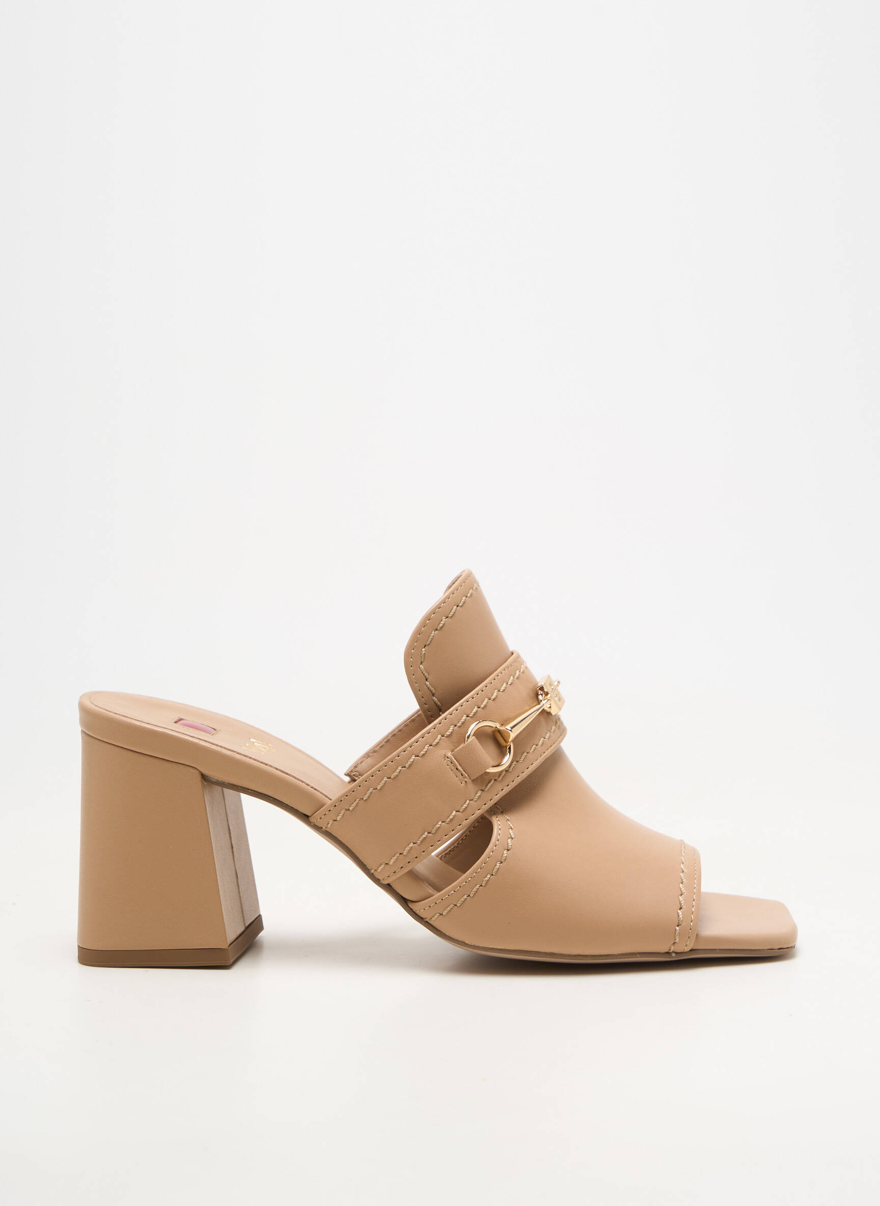 Mulete/saboți material neted toc de 7 la 9 cm bej HOGL femeie