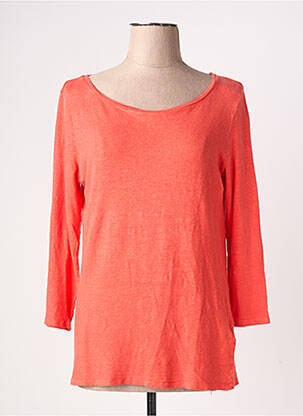 Tricou mâneci 3/4 mâneci 3/4 portocalie MAJESTIC FILATURES femeie
