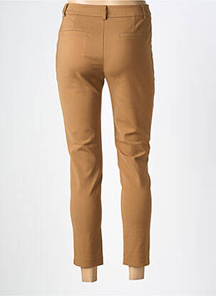 Pantalon 7/8 talie cu cleme mărime normală maro MARINA V femeie