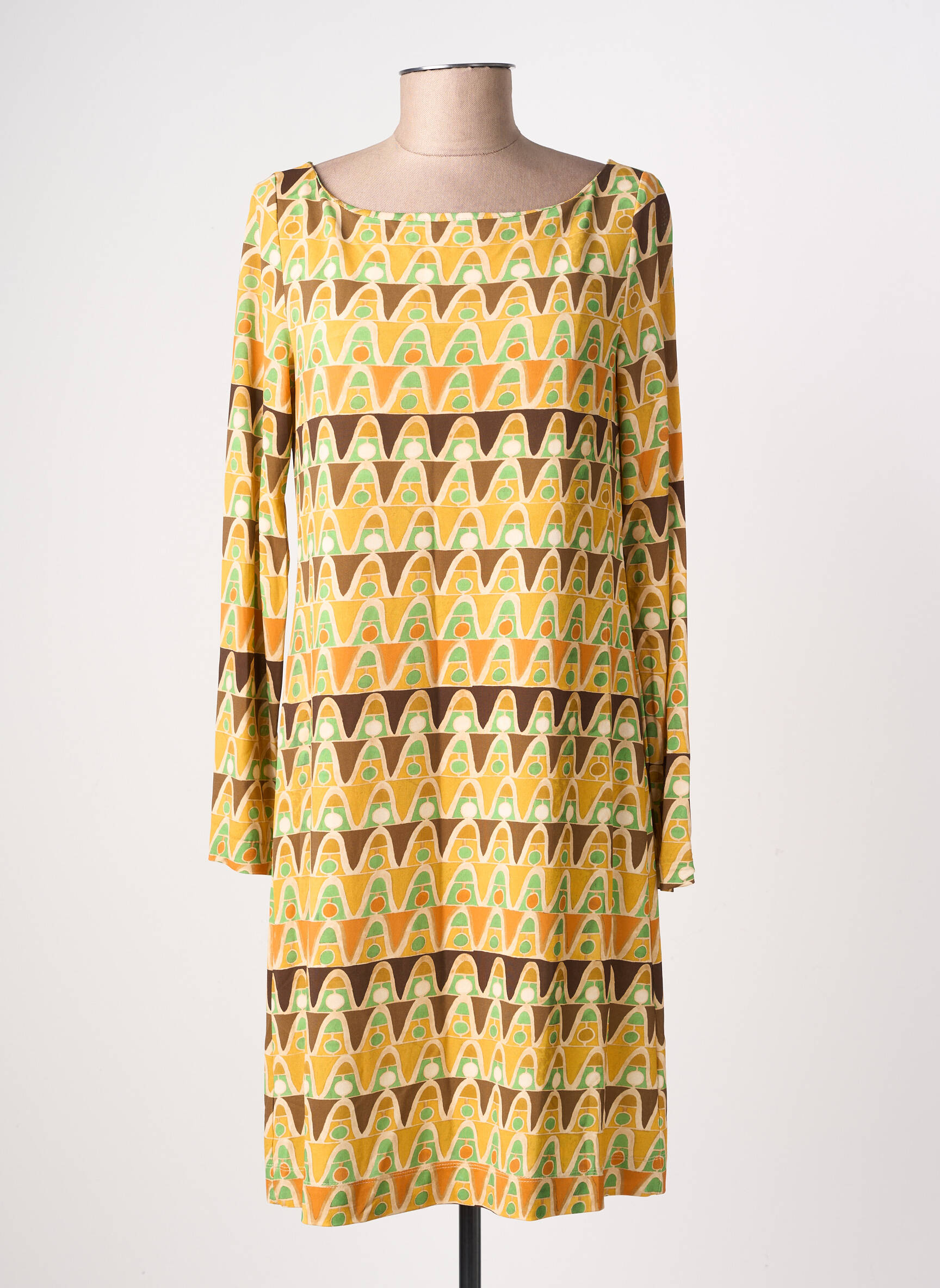Rochie scurtă mâneci lungi mâneci lungi galben MALIPARMI femeie