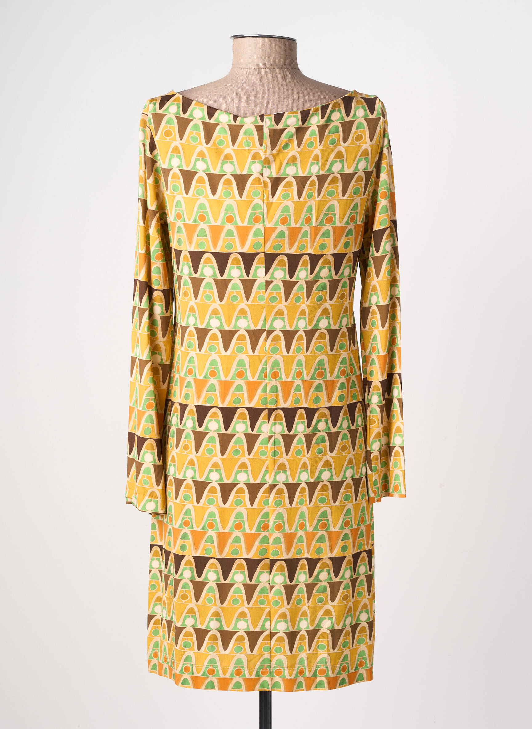 Rochie scurtă mâneci lungi mâneci lungi galben MALIPARMI femeie