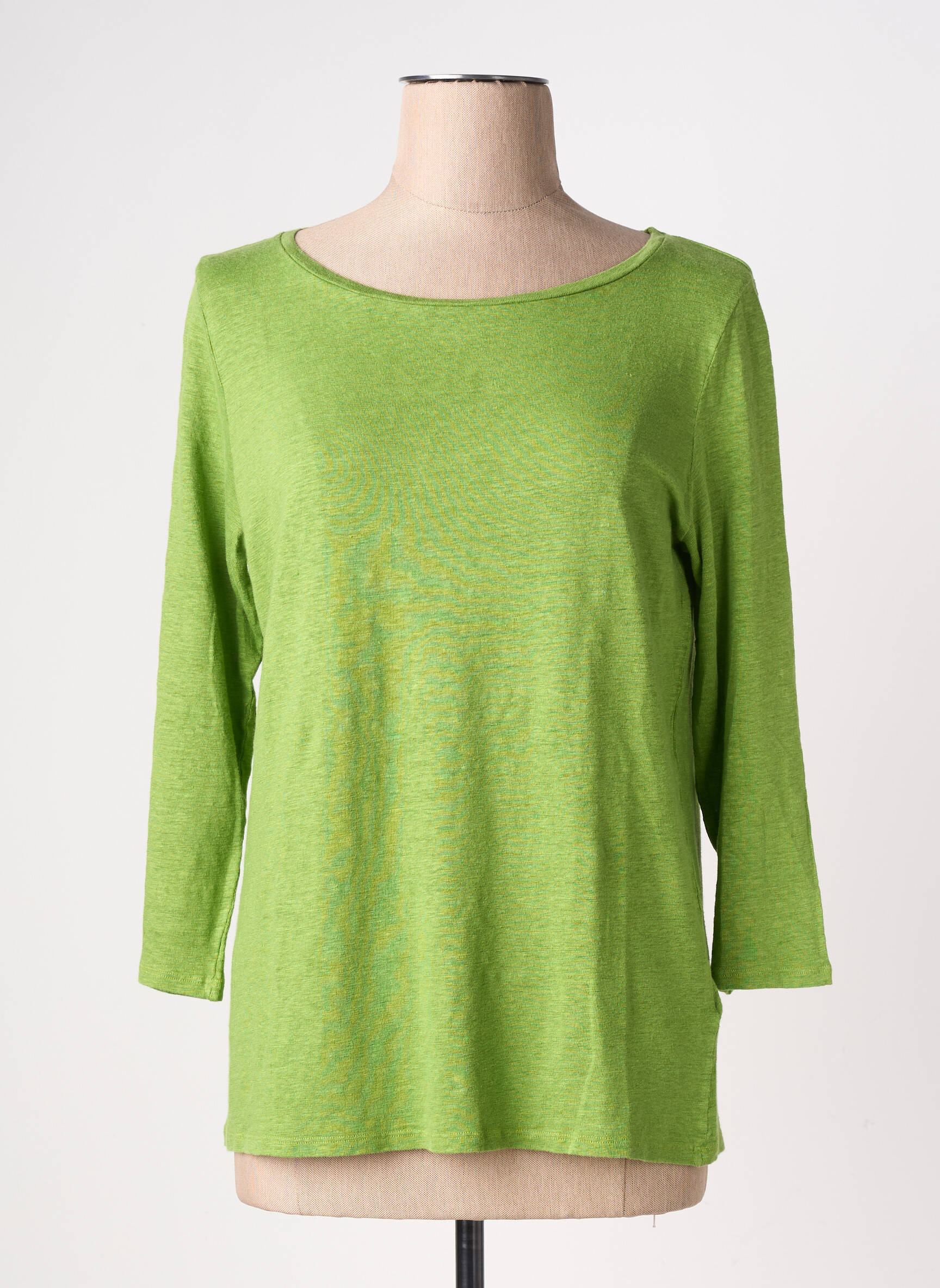 Tricou mâneci 3/4 mâneci 3/4 verde MAJESTIC FILATURES femeie
