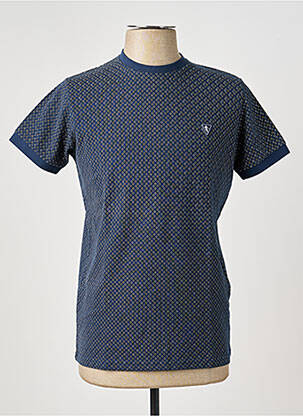 Tricou croială cambrată mâneci scurte albastru CAMBERABERO bărbat