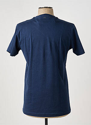 Tricou broderie mâneci scurte albastru CAMBERABERO bărbat