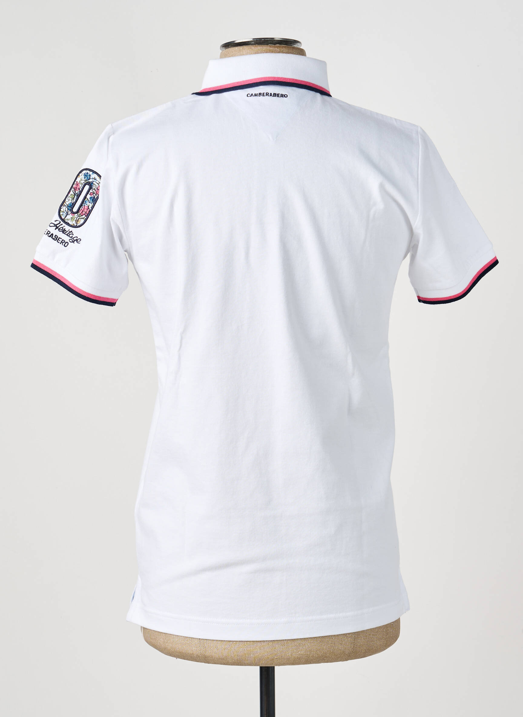 Polo țesătură jersey mâneci scurte alb CAMBERABERO bărbat