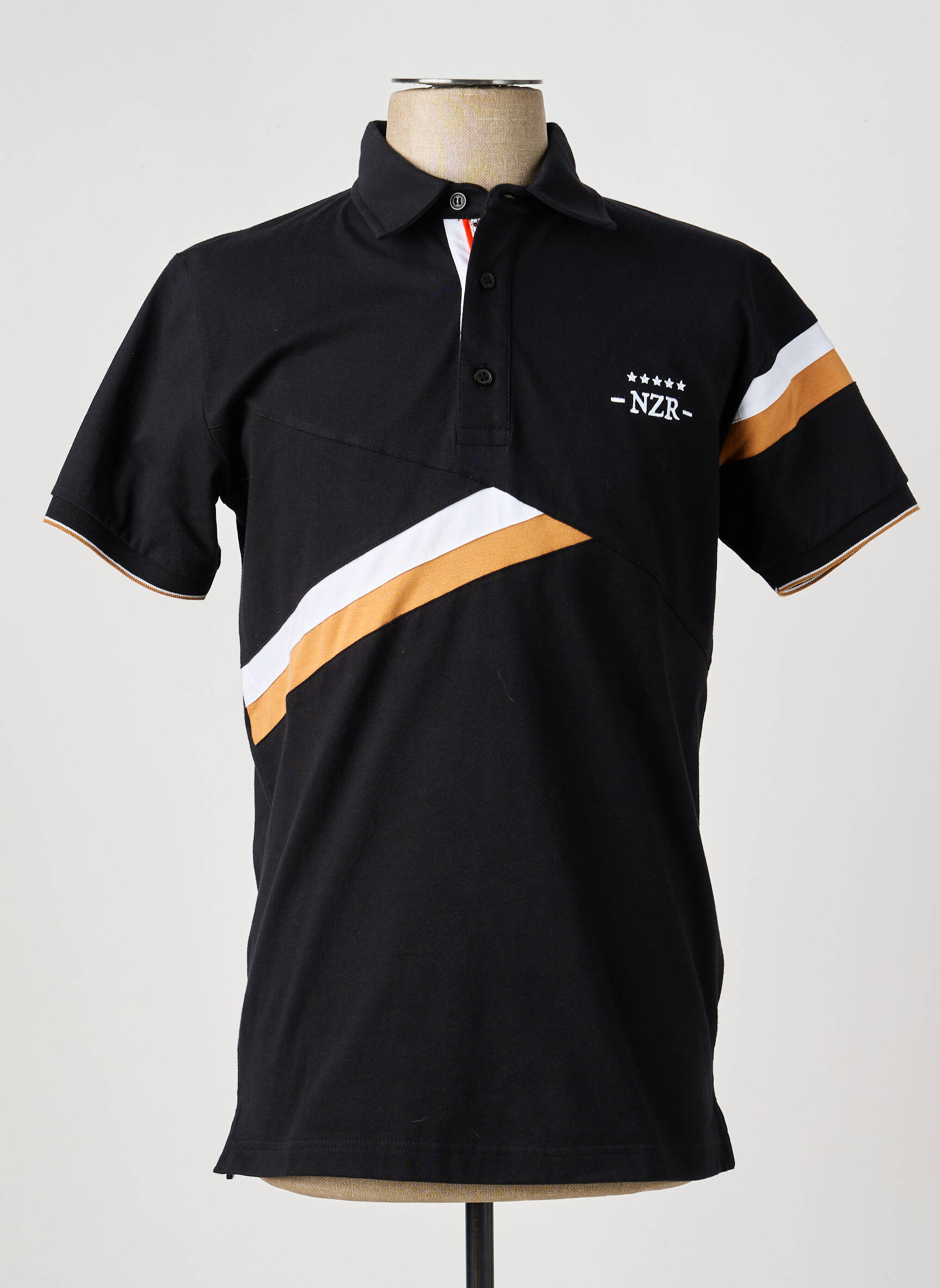 Polo țesătură jersey mâneci scurte negru CAMBERABERO bărbat