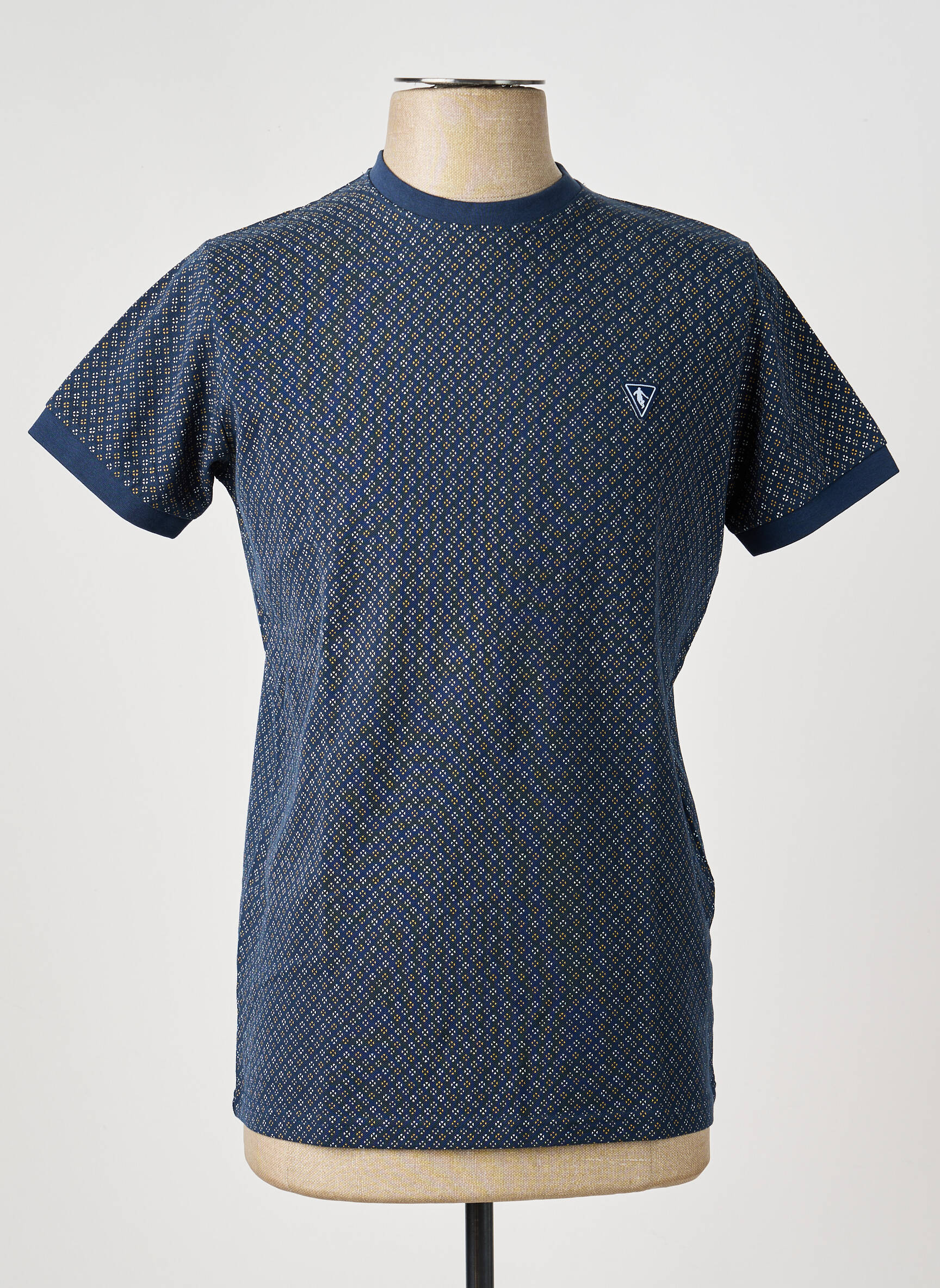 Tricou croială cambrată mâneci scurte albastru CAMBERABERO bărbat