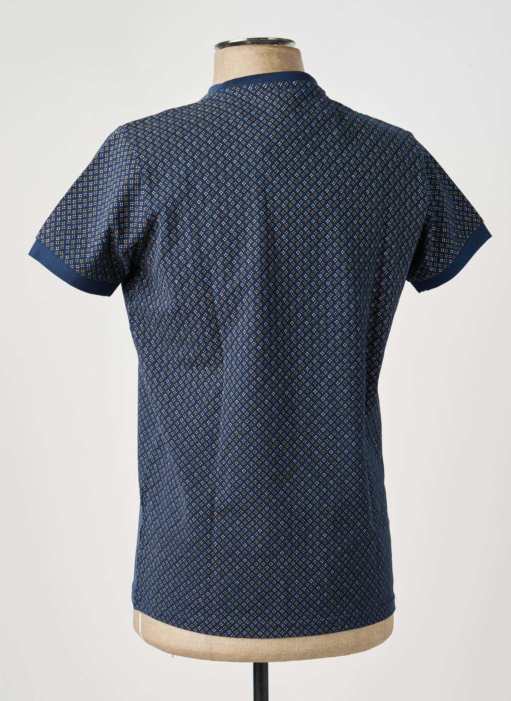 Tricou croială cambrată mâneci scurte albastru CAMBERABERO bărbat
