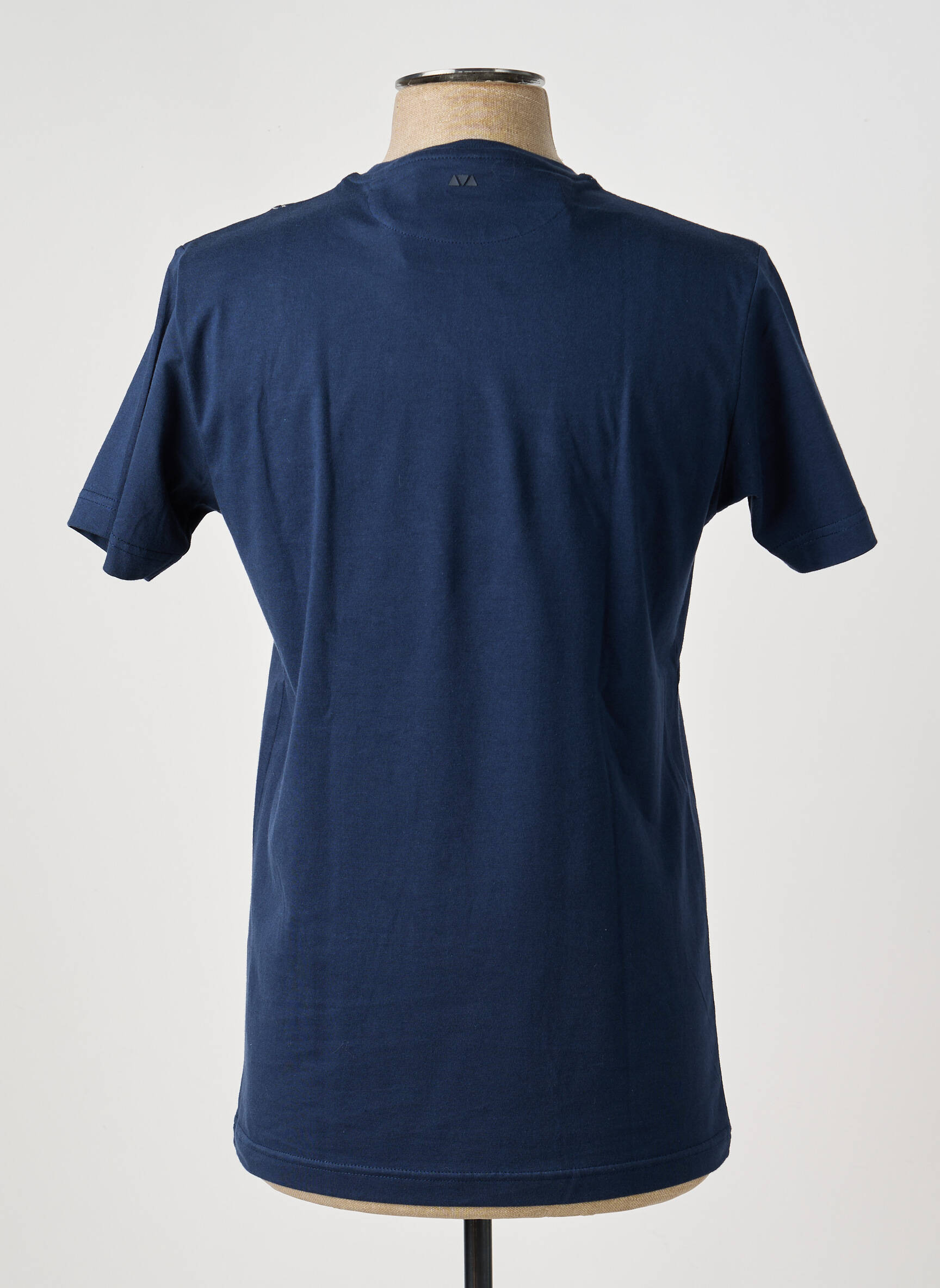 Tricou broderie mâneci scurte albastru CAMBERABERO bărbat