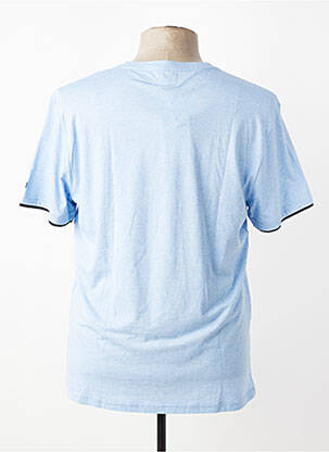 Tricou croială dreaptă mâneci scurte albastru ELLE EST OU LA MER bărbat