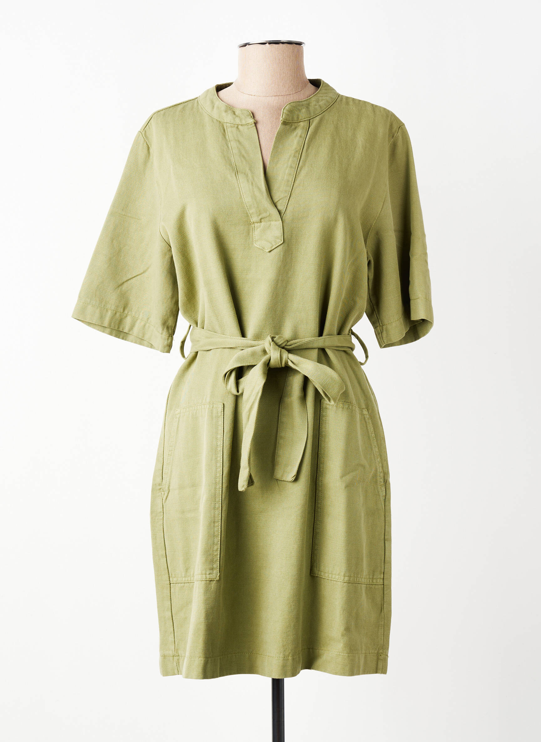 Rochie scurtă mâneci scurte mâneci scurte verde PAKO LITTO femeie
